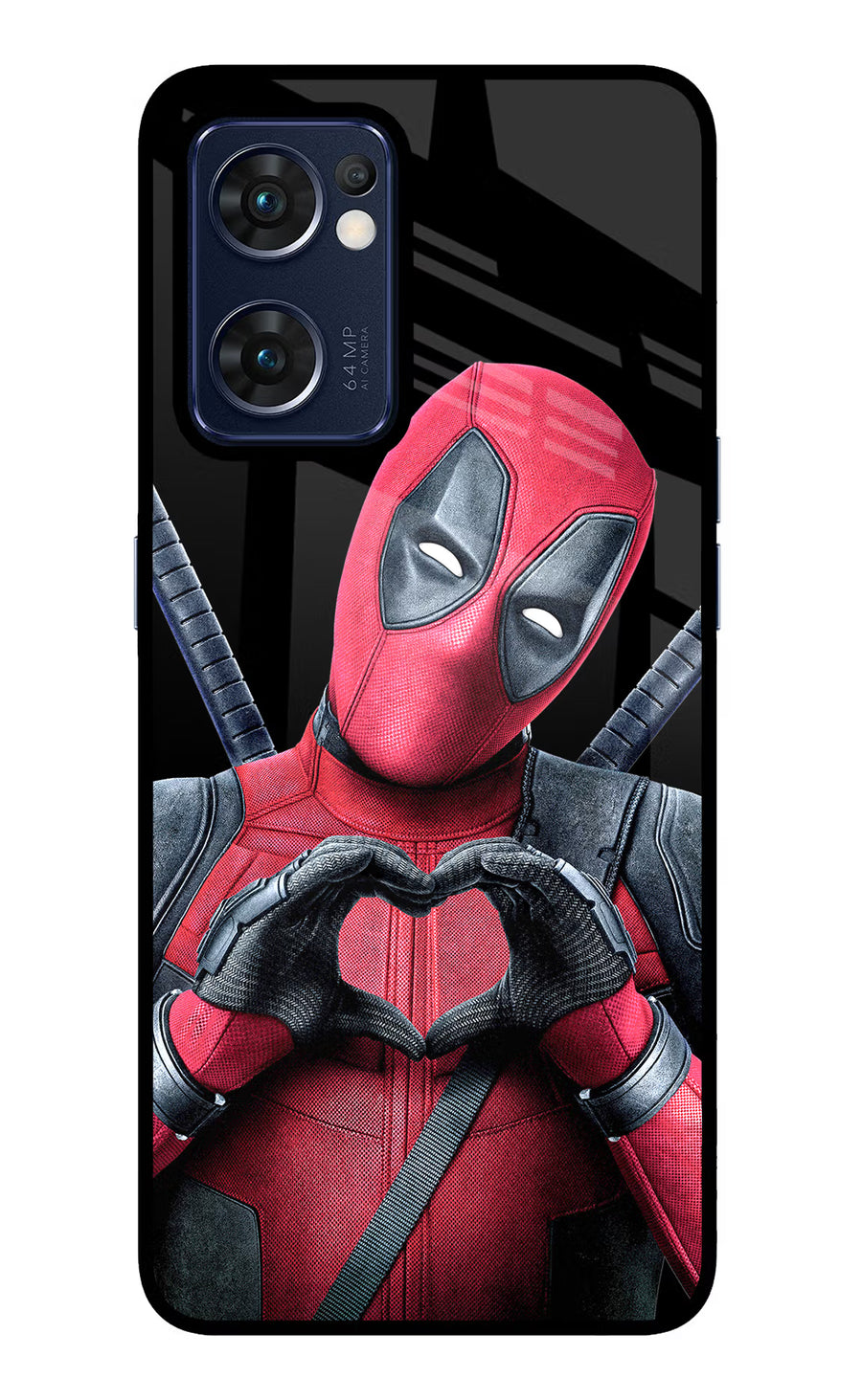 Deadpool Oppo Reno7 5G Back Cover, Glass case