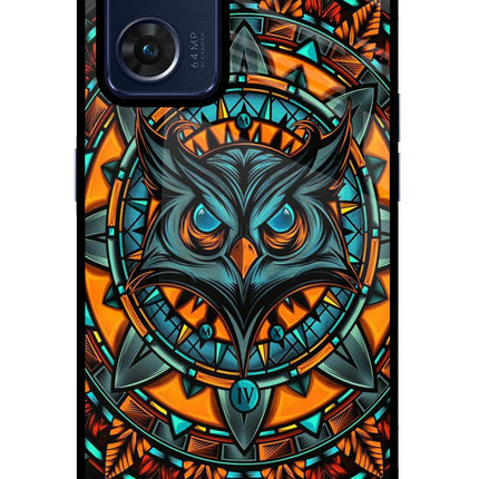 Angry Owl Art Oppo Reno7 5G Glass Case