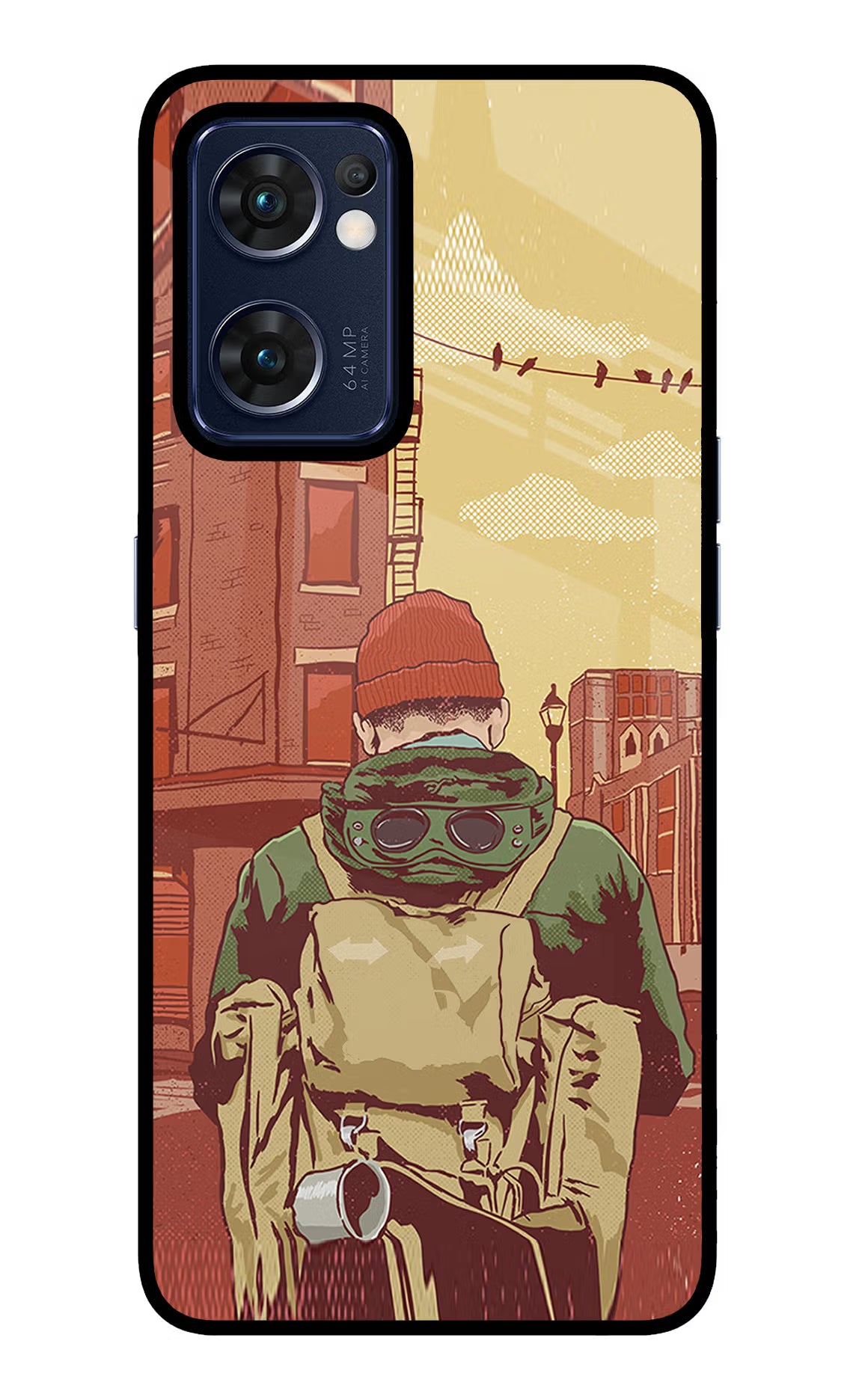 Adventurous Oppo Reno7 5G Glass Case Back Cover by Casekaro