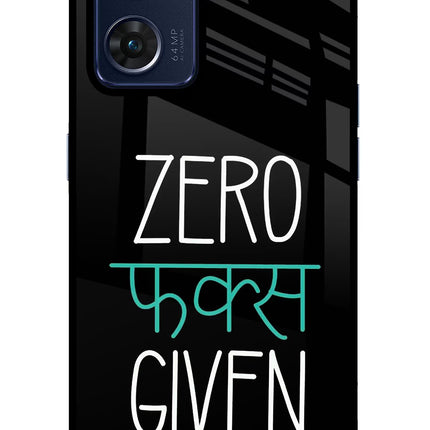 Zero Fucks Given Oppo Reno7 5G Glass Case