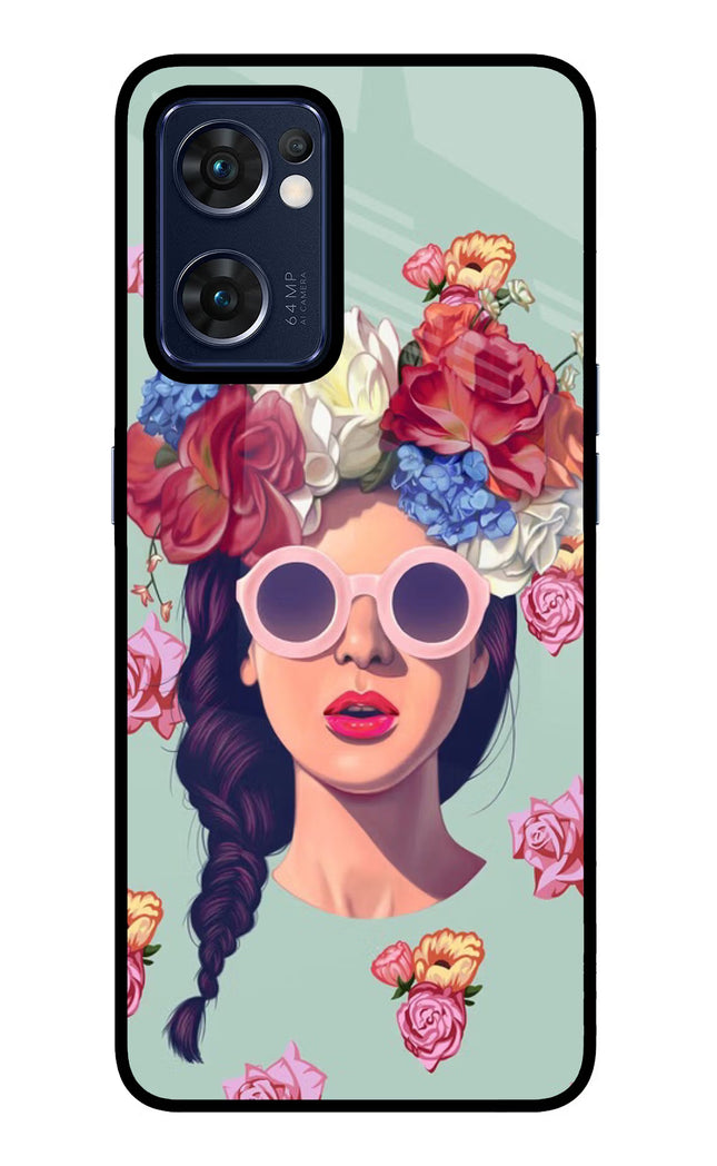 Pretty Girl Oppo Reno7 5G Glass Case