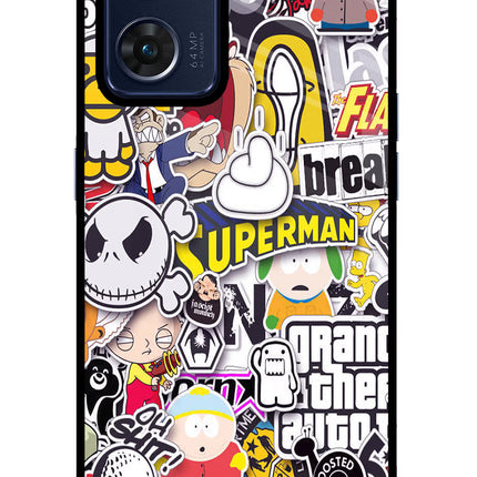 Sticker Bomb Oppo Reno7 5G Glass Case