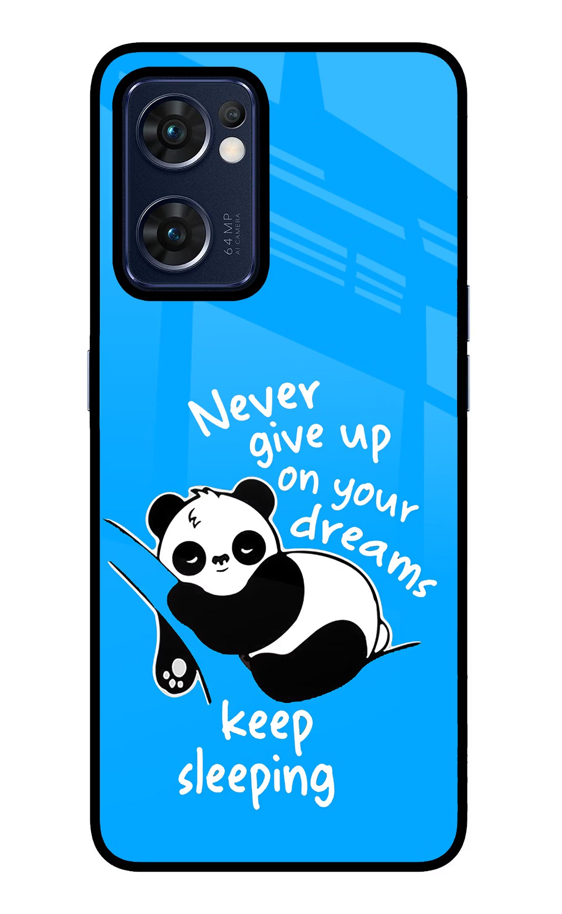 Keep Sleeping Oppo Reno7 5G Glass Case Back Cover by Casekaro