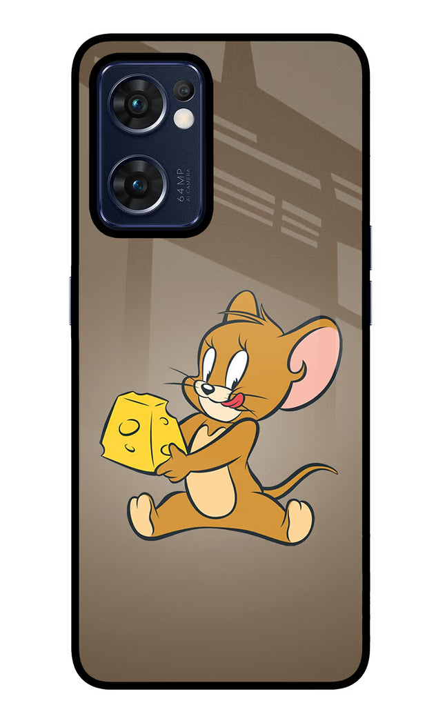 Jerry Oppo Reno7 5G Glass Case Back Cover by Casekaro