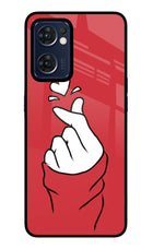 Korean Love Sign Oppo Reno7 5G Glass Case