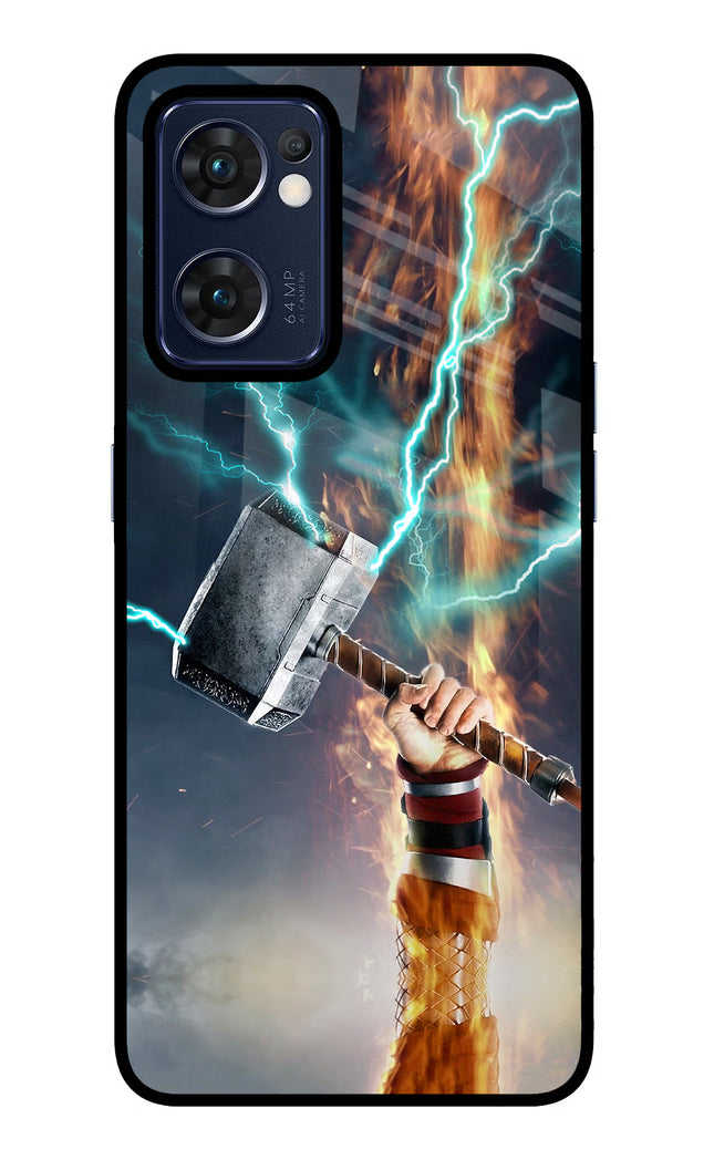 Thor Hammer Mjolnir Oppo Reno7 5G Glass Case