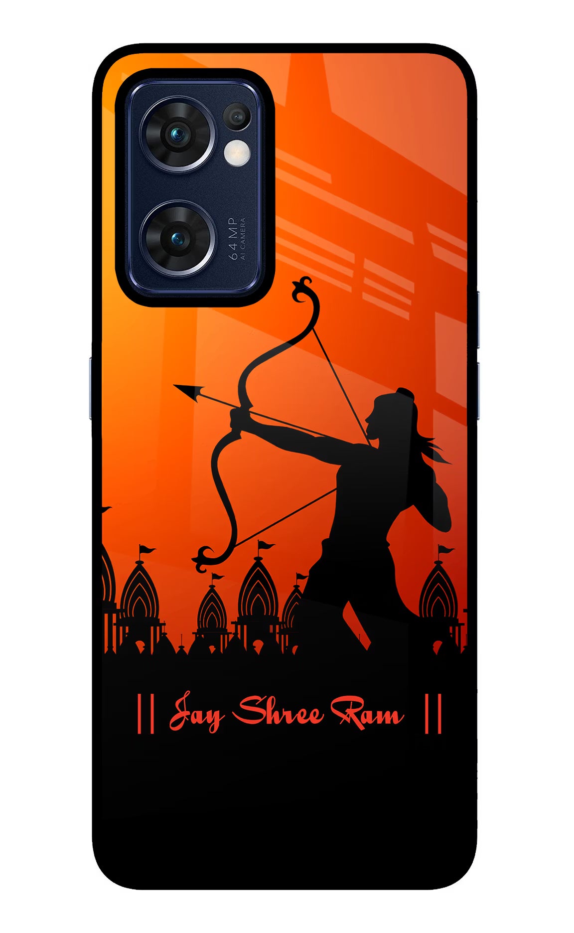 Lord Ram - 4 Oppo Reno7 5G Glass Case Back Cover by Casekaro