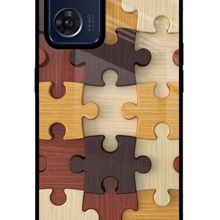 Wooden Puzzle Oppo Reno7 5G Glass Case