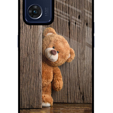 Teddy Wooden Oppo Reno7 5G Glass Case