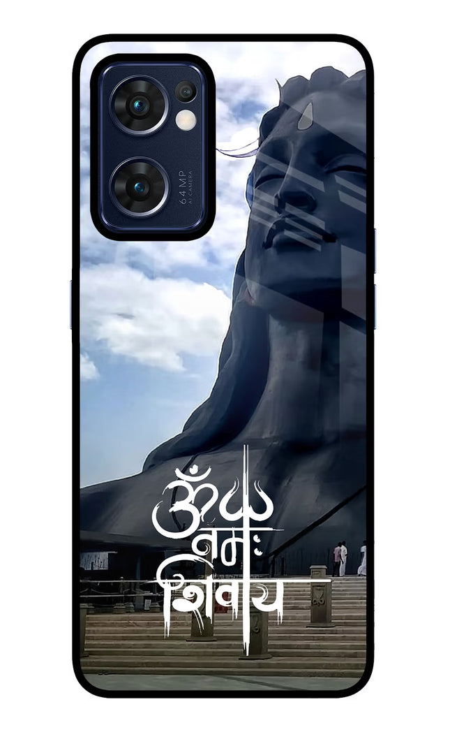 Om Namah Shivay Oppo Reno7 5G Glass Case Back Cover by Casekaro