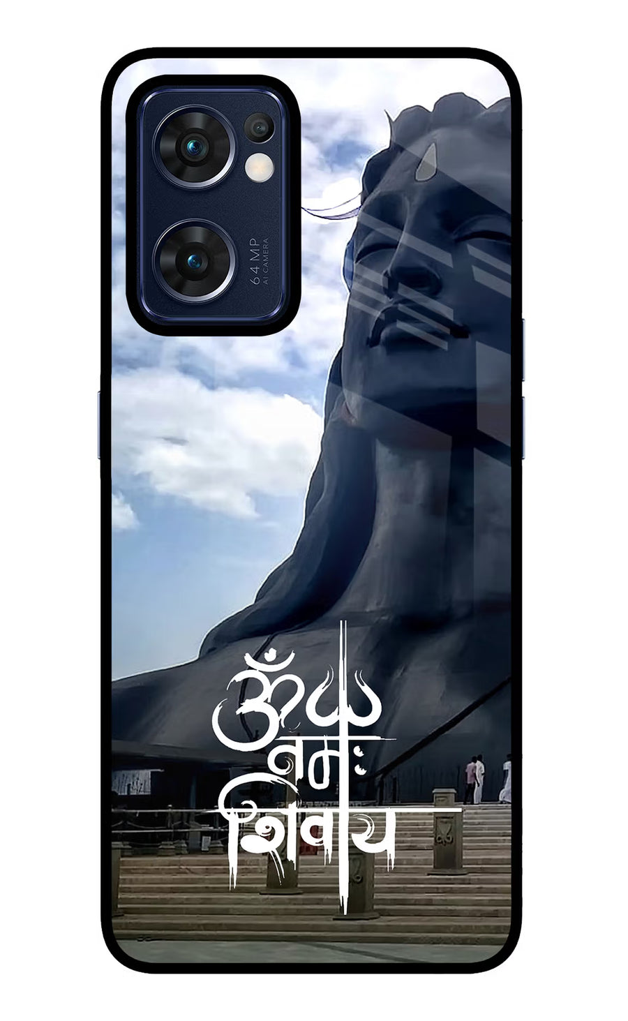 Om Namah Shivay Oppo Reno7 5G Back Cover, Glass case