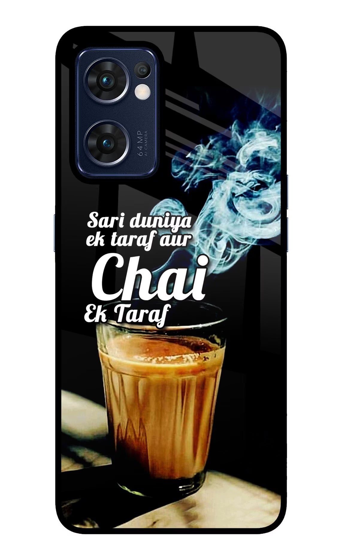 Chai Ek Taraf Quote Oppo Reno7 5G Glass Case