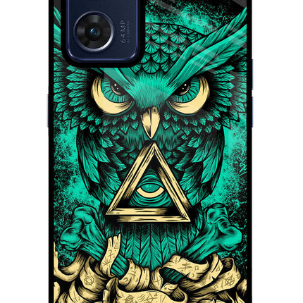 Green Owl Oppo Reno7 5G Glass Case