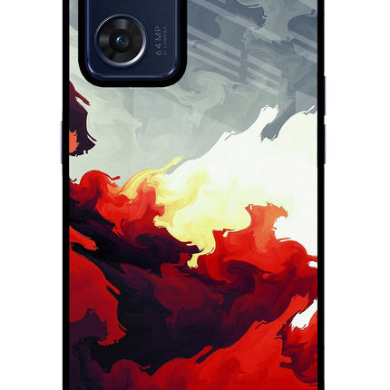 Fire Cloud Oppo Reno7 5G Glass Case