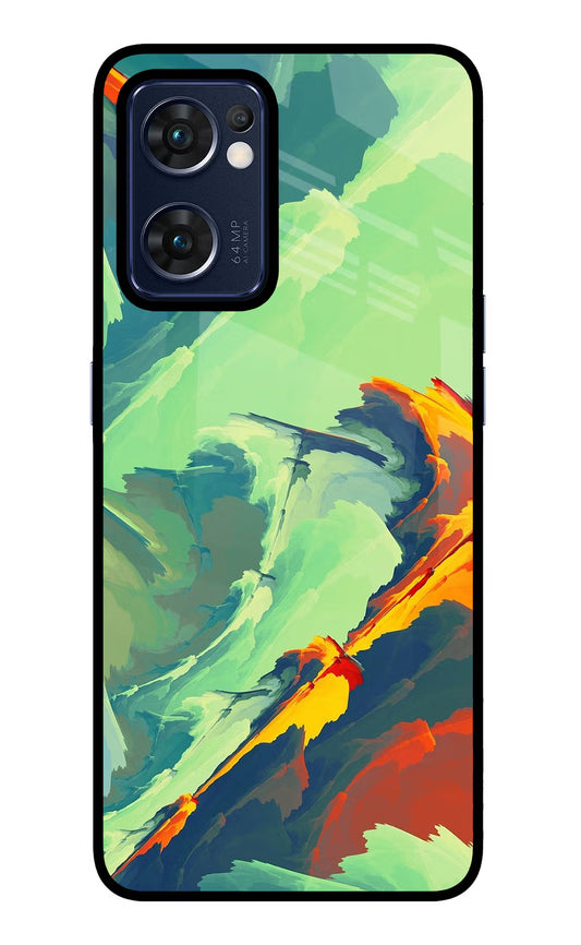 Paint Art Oppo Reno7 5G Glass Case