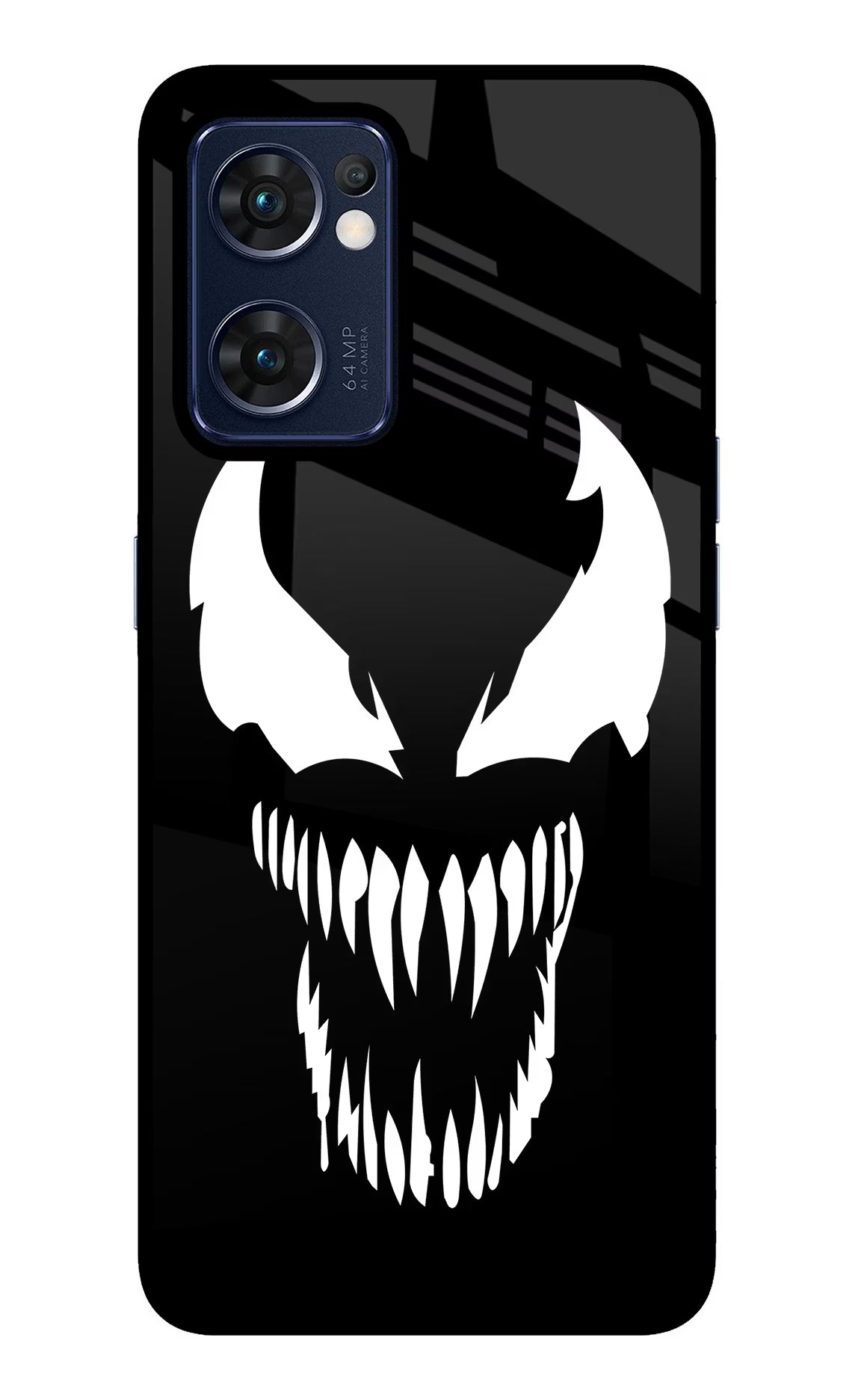 Venom Oppo Reno7 5G Glass Case Back Cover by Casekaro