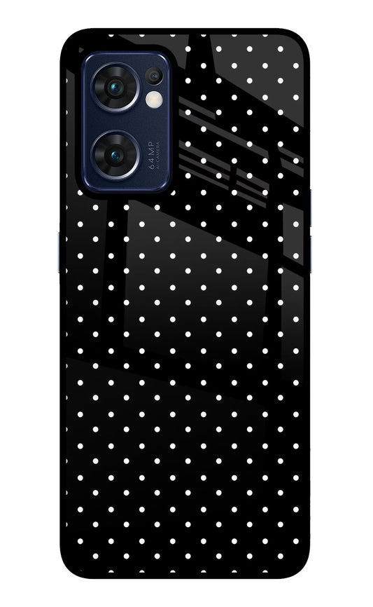 White Dots Oppo Reno7 5G Glass Case