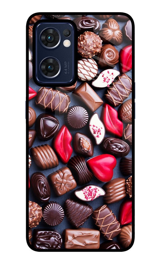 Chocolates Oppo Reno7 5G Glass Case