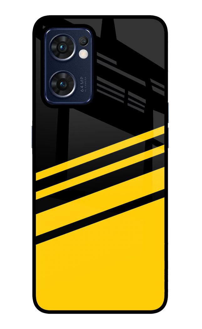 Yellow Shades Oppo Reno7 5G Glass Case