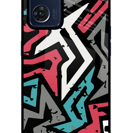 Geometric Graffiti Oppo Reno7 5G Glass Case