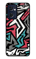 Geometric Graffiti Oppo Reno7 5G Glass Case