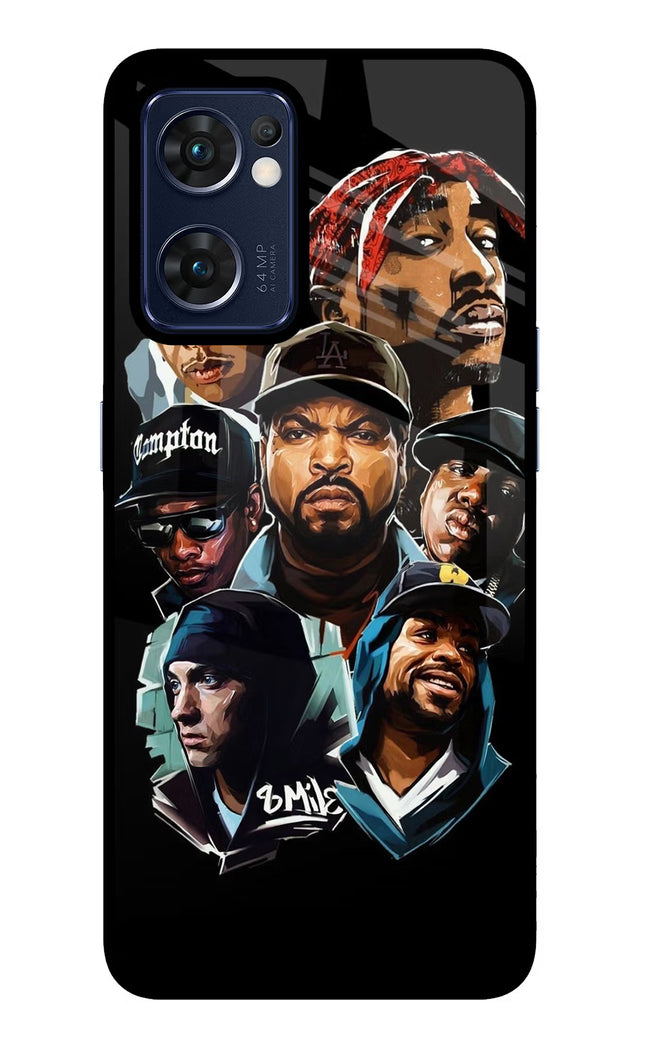 Rappers Oppo Reno7 5G Glass Case Back Cover by Casekaro
