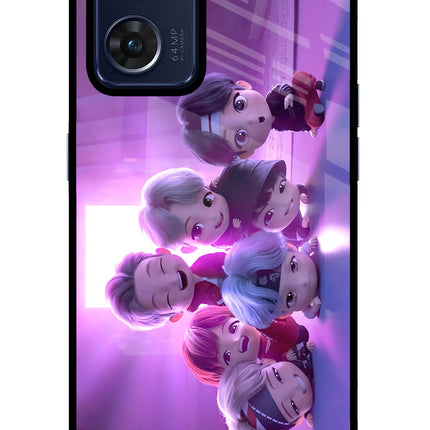 BTS Chibi Oppo Reno7 5G Glass Case