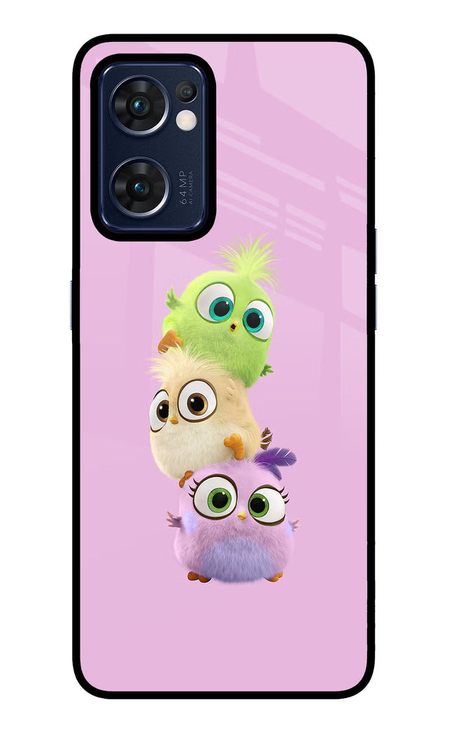 Cute Little Birds Oppo Reno7 5G Glass Case