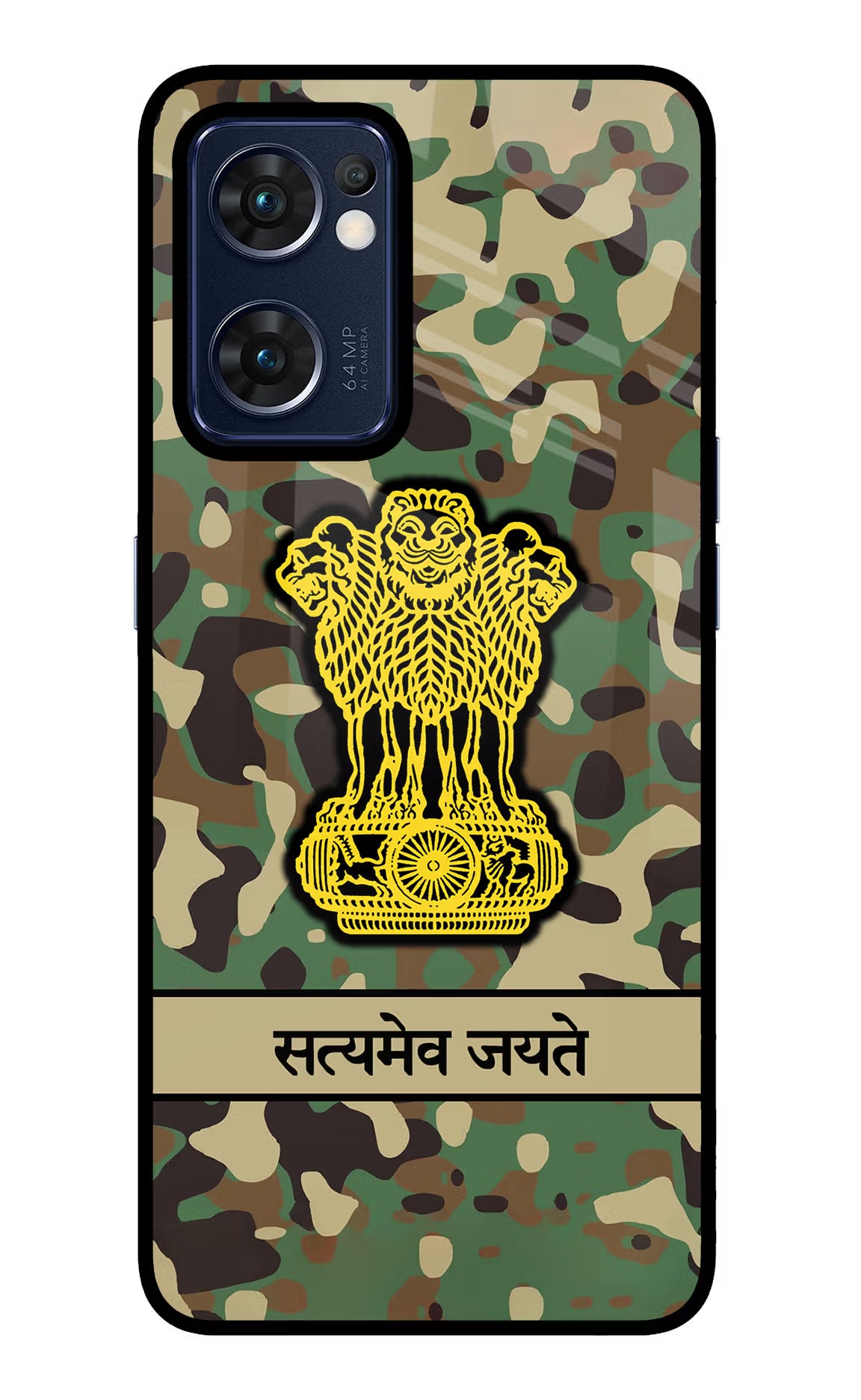 Satyamev Jayate Army Oppo Reno7 5G Glass Case