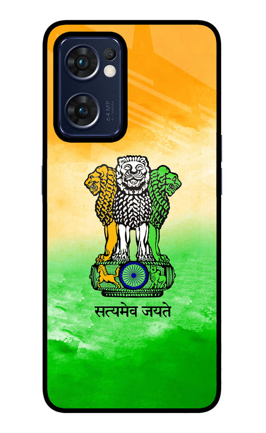 Satyamev Jayate Flag Oppo Reno7 5G Glass Case