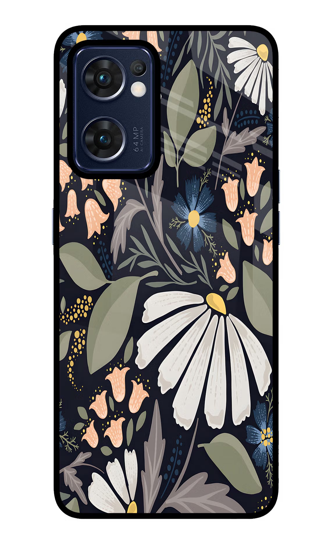 Flowers Art Oppo Reno7 5G Glass Case