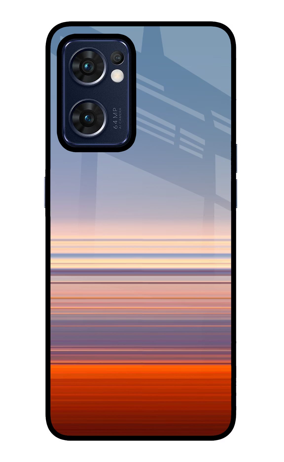 Morning Colors Oppo Reno7 5G Glass Case Back Cover by Casekaro