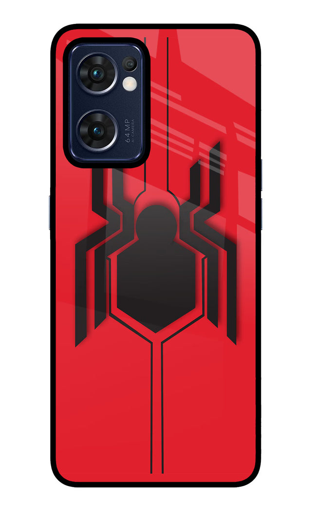 Spider Oppo Reno7 5G Glass Case Back Cover by Casekaro