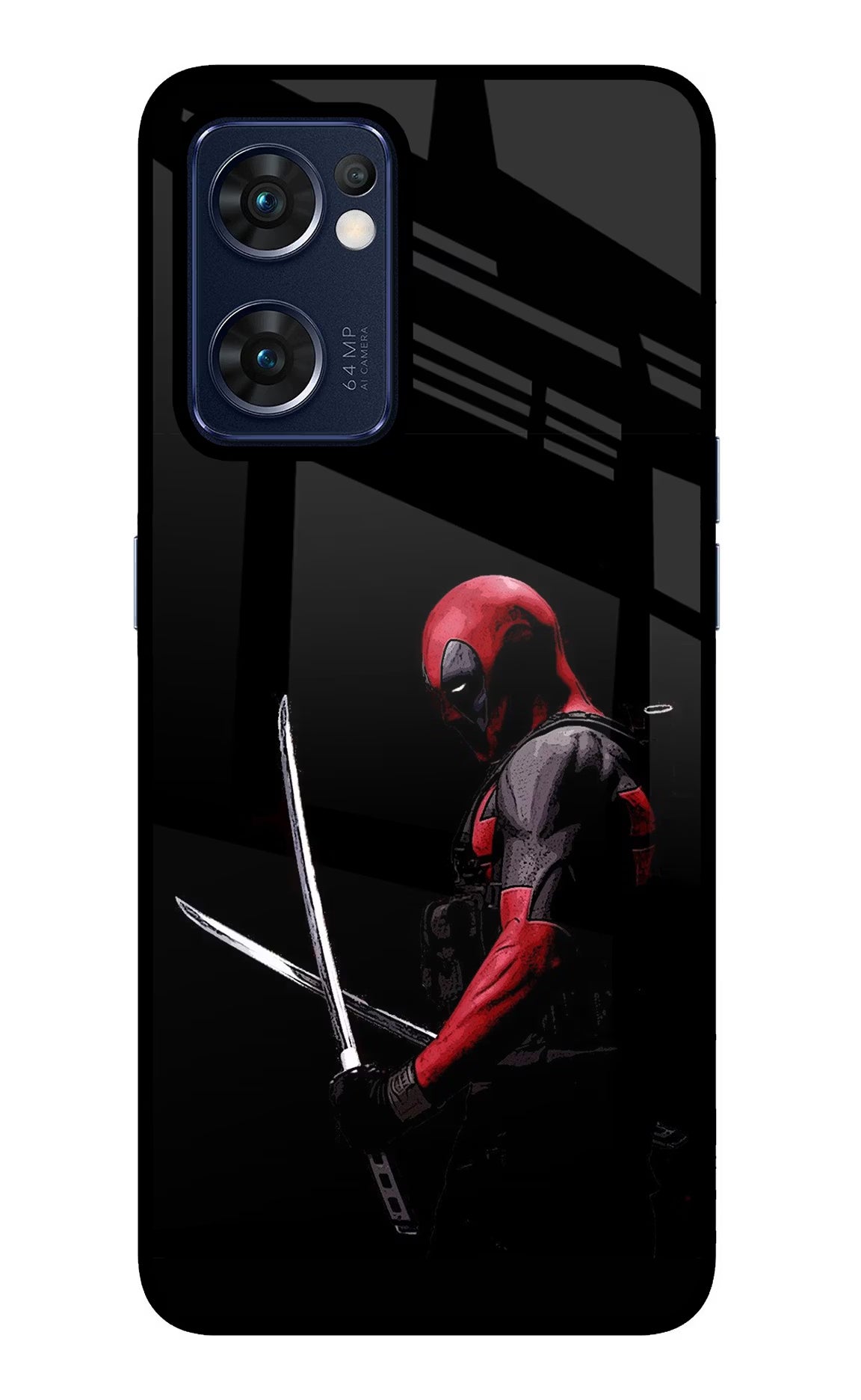 Deadpool Oppo Reno7 5G Glass Case Back Cover by Casekaro
