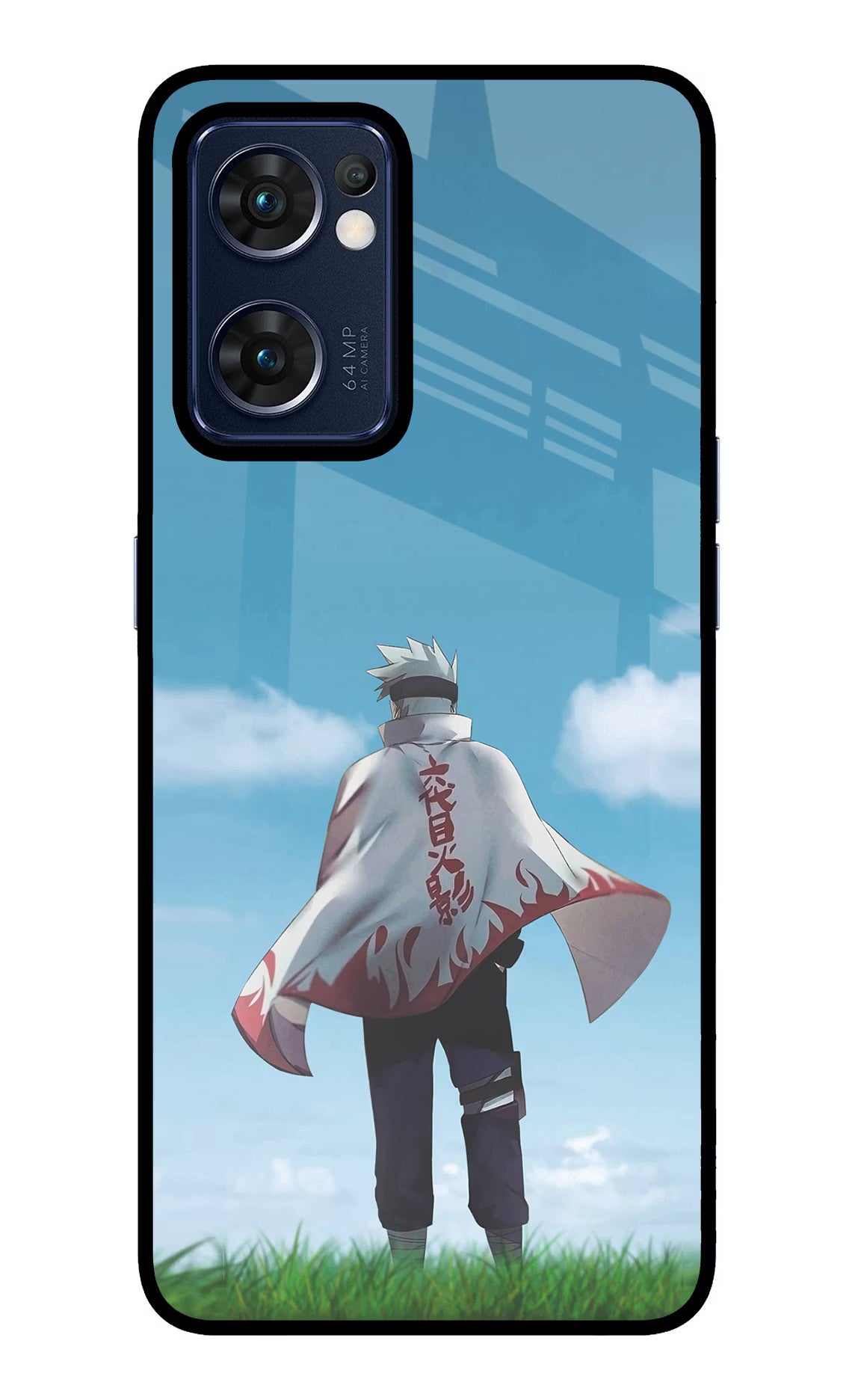 Kakashi Oppo Reno7 5G Glass Case Back Cover by Casekaro