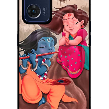 Radhe Krishna Oppo Reno7 5G Glass Case