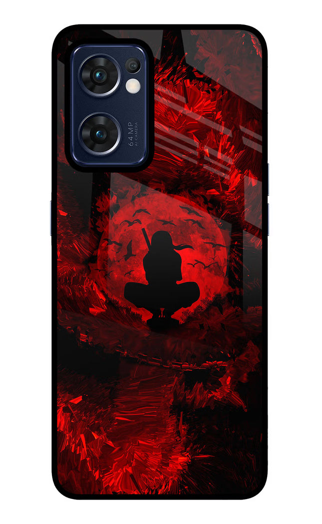 Itachi Uchiha Oppo Reno7 5G Glass Case Back Cover by Casekaro