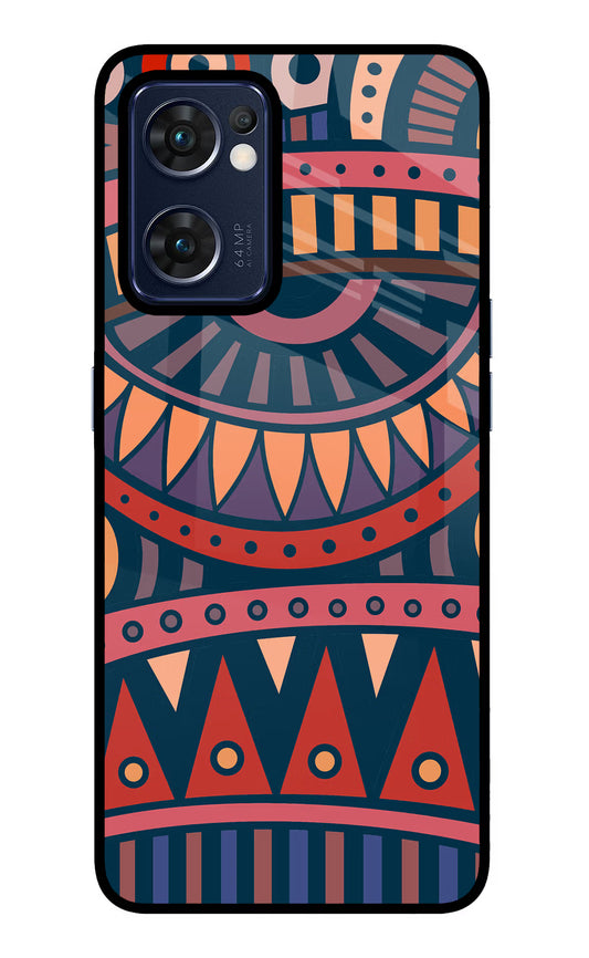 African Culture Design Oppo Reno7 5G Glass Case