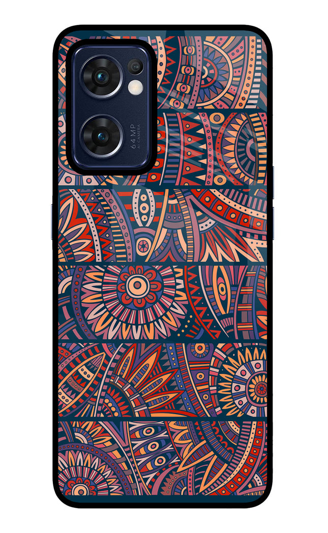 African Culture Design Oppo Reno7 5G Glass Case