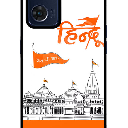 Jai Shree Ram Hindu Oppo Reno7 5G Glass Case Back Cover by Casekaro