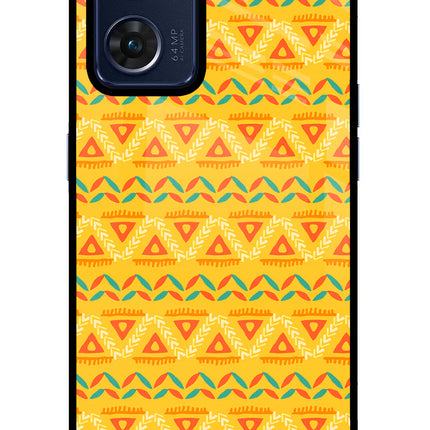 Tribal Pattern Oppo Reno7 5G Glass Case