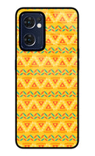 Tribal Pattern Oppo Reno7 5G Glass Case