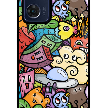 Veggie Doodle Oppo Reno7 5G Glass Case