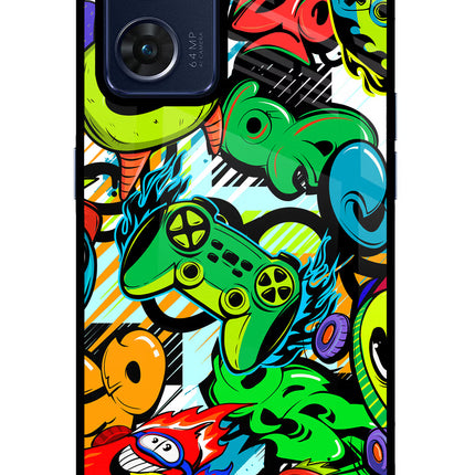 Game Doodle Oppo Reno7 5G Glass Case