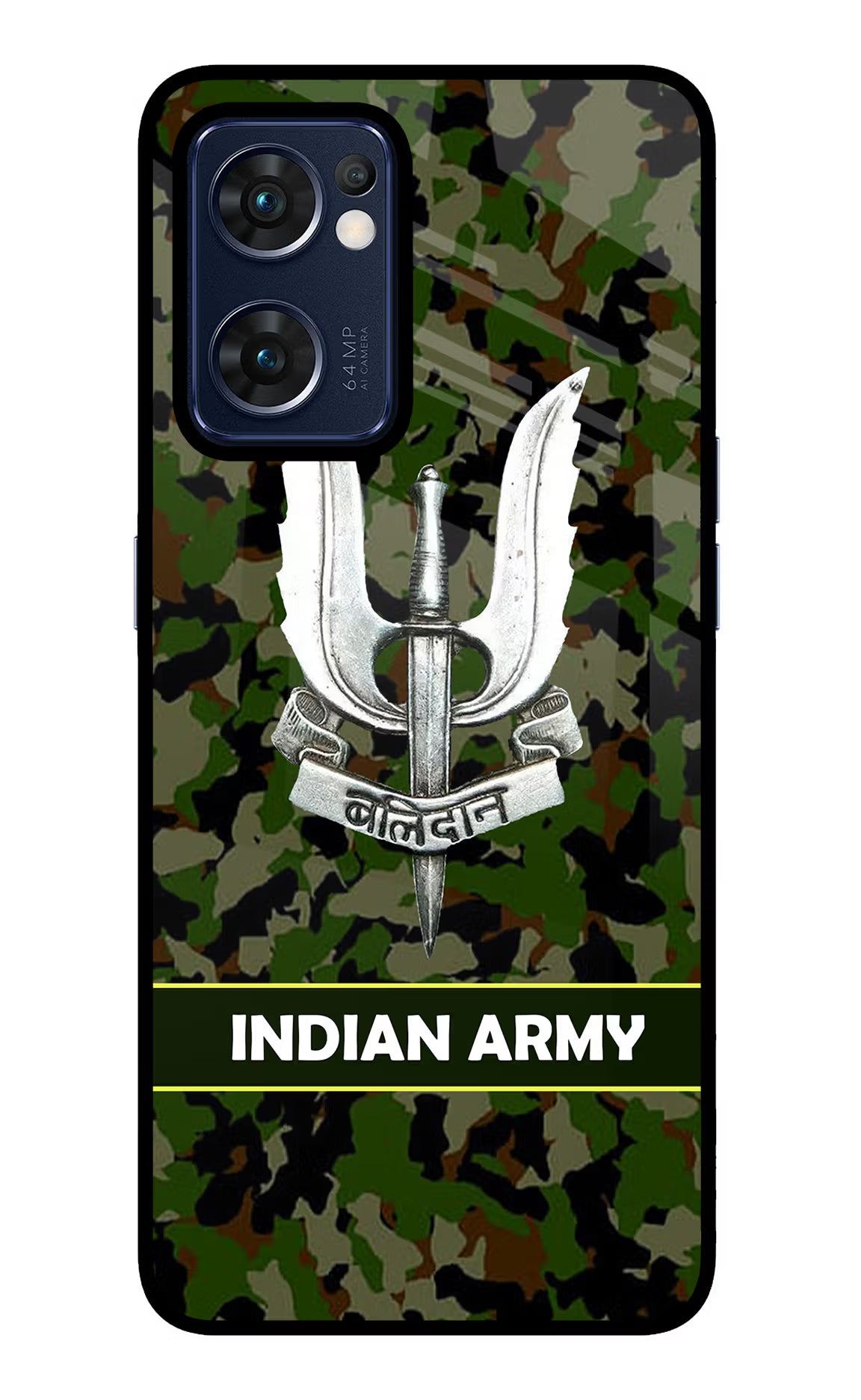 Balidan Indian Logo Oppo Reno7 5G Glass Case Back Cover by Casekaro