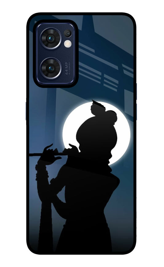 Shri Krishna Silhouette Oppo Reno7 5G Glass Case