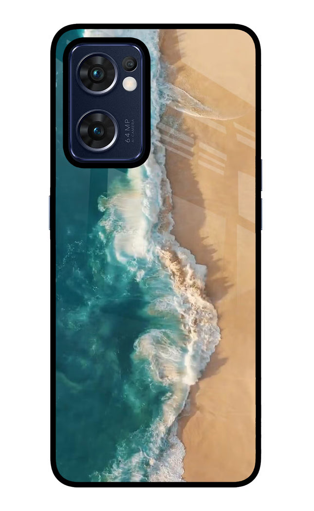 Ocean Beach Oppo Reno7 5G Glass Case