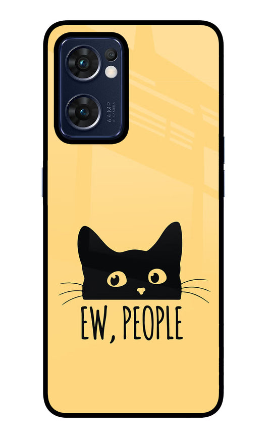 Ew People Catitude Oppo Reno7 5G Glass Case