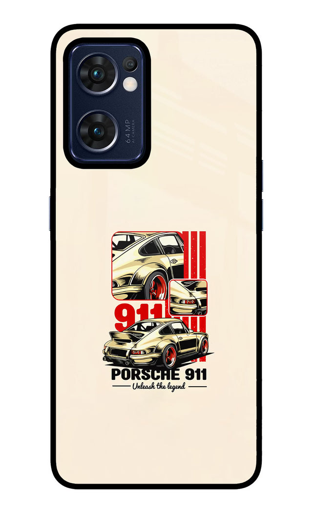 Classic Porsche 911 Oppo Reno7 5G Glass Case