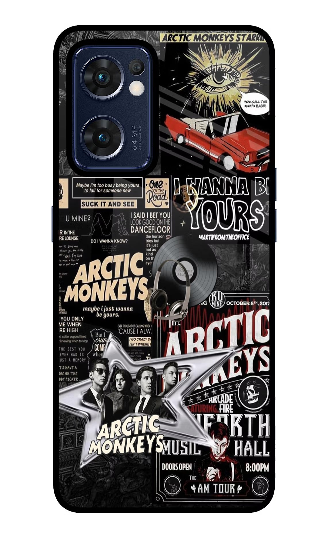 Arctic Monkeys Oppo Reno7 5G Glass Case Back Cover by Casekaro